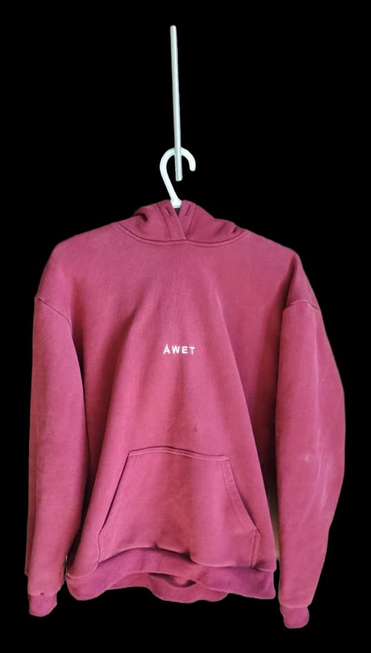 Rose pink ÁWET hoodie with a kangaroo pocket